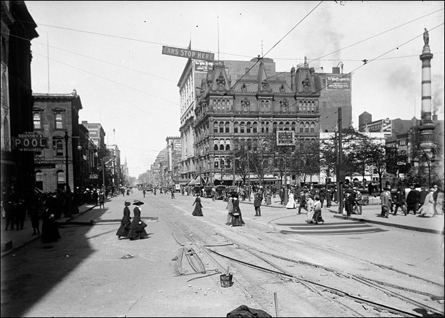 Commercial Street next to Lafayette Square